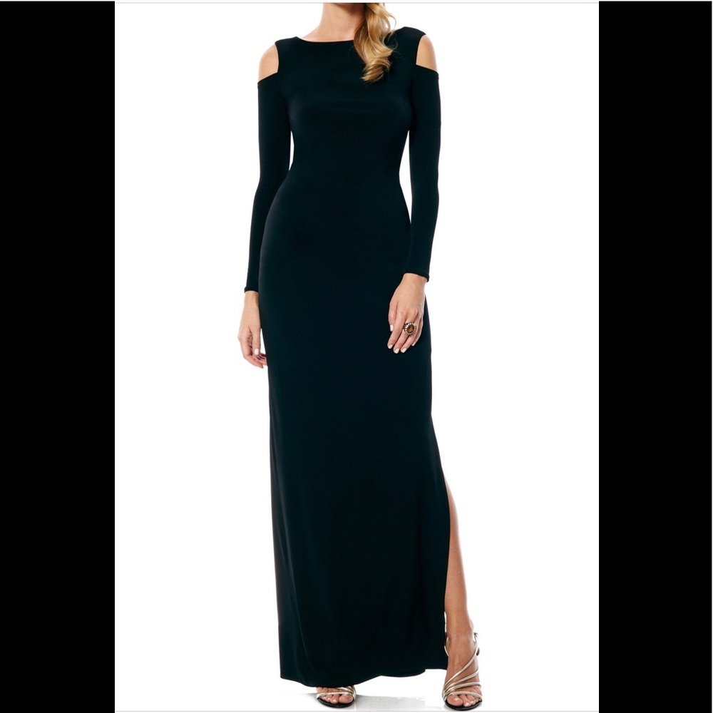 Laundry Black Cold Shoulder Formal Dress
